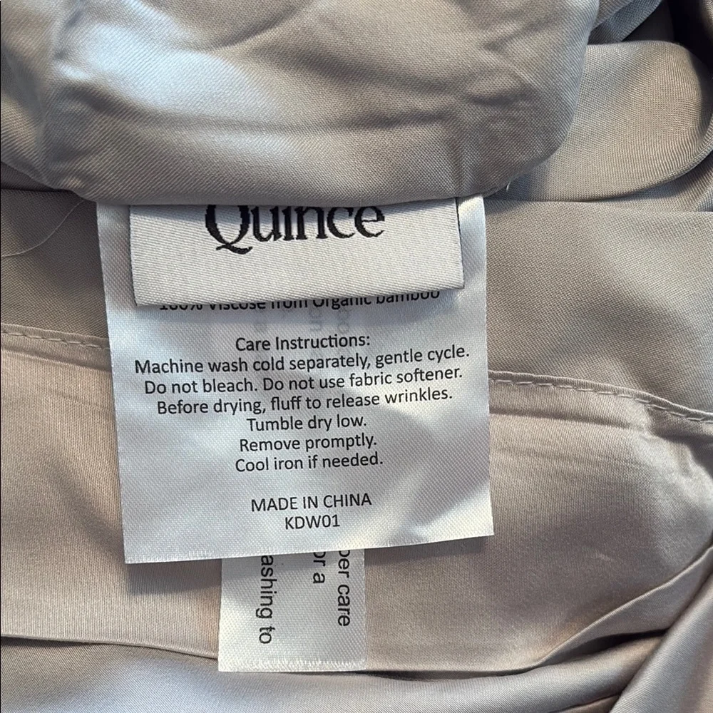QUINCE Bamboo Duvet Cover King Light Gray